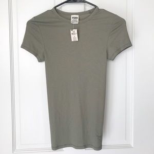 NWT VS PINK Ribbed Short Sleeve Shirt